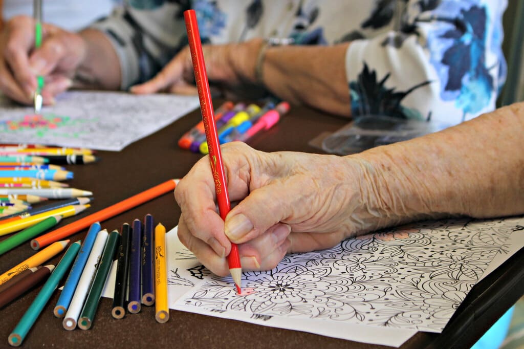 Colouring activities for the elderly