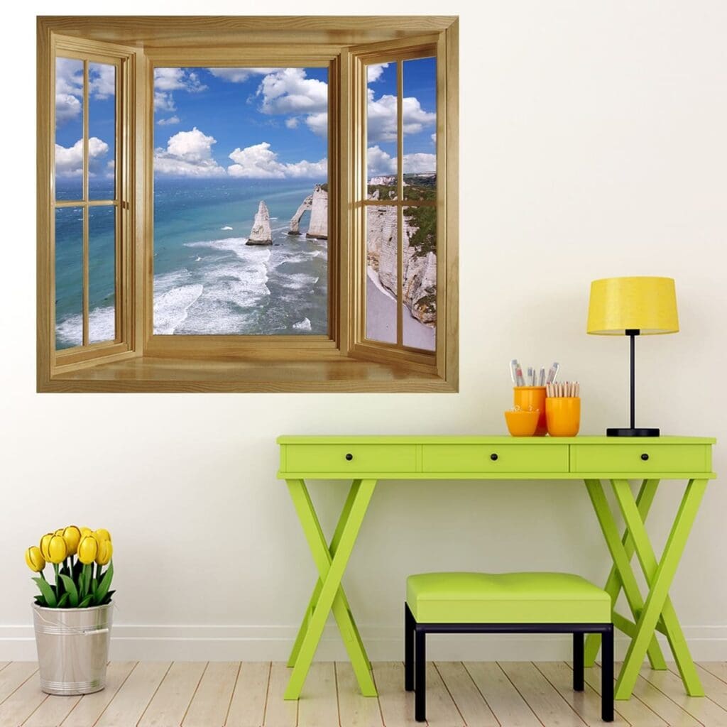 'Through The Window' Wall Mural - Coastline