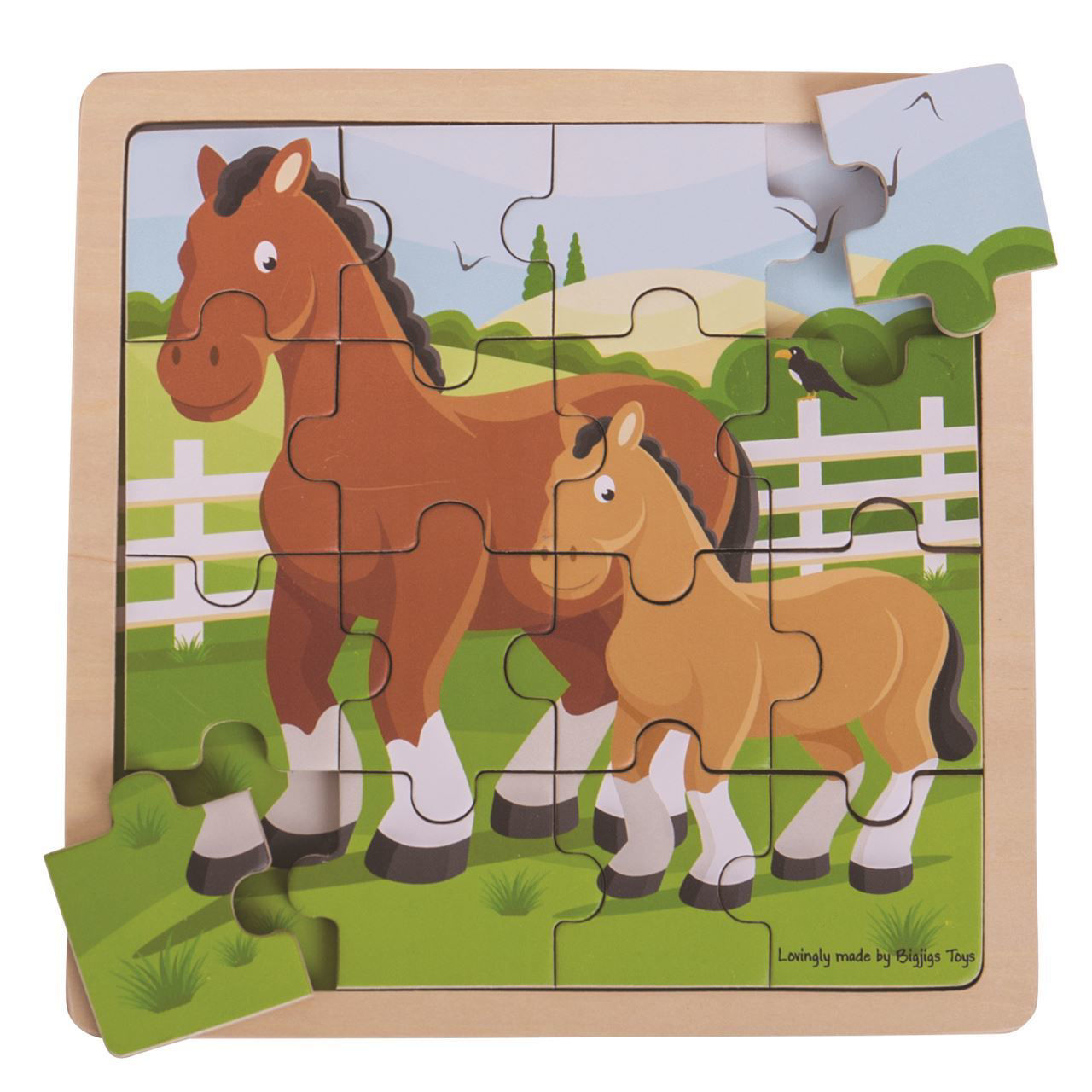 16 Large Piece Puzzle - Horse & Foal