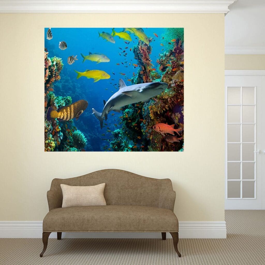 Through the Window Wall Mural - Sea Life