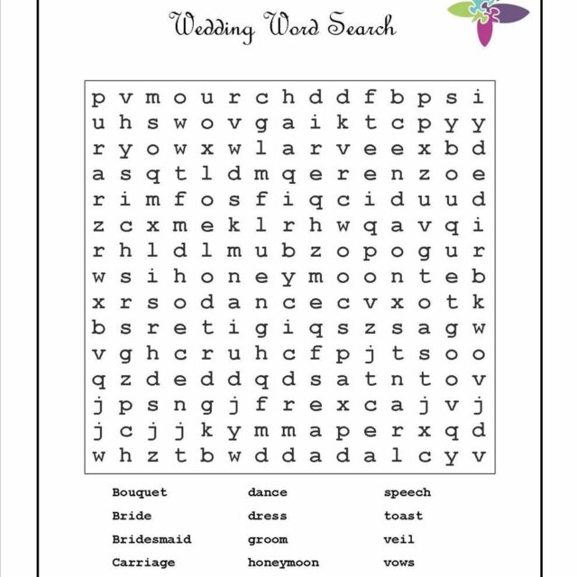 Wedding Word Search