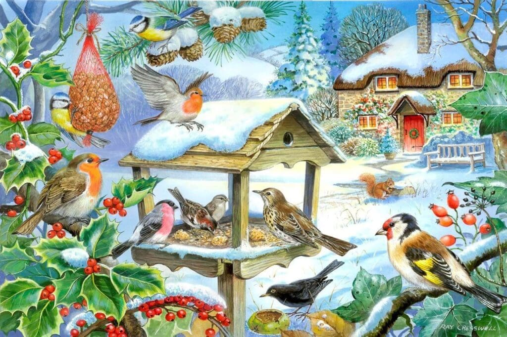 250 Large Piece Puzzle - Feed the Birds