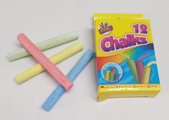 Coloured Chalks (Pack of 12 assorted)