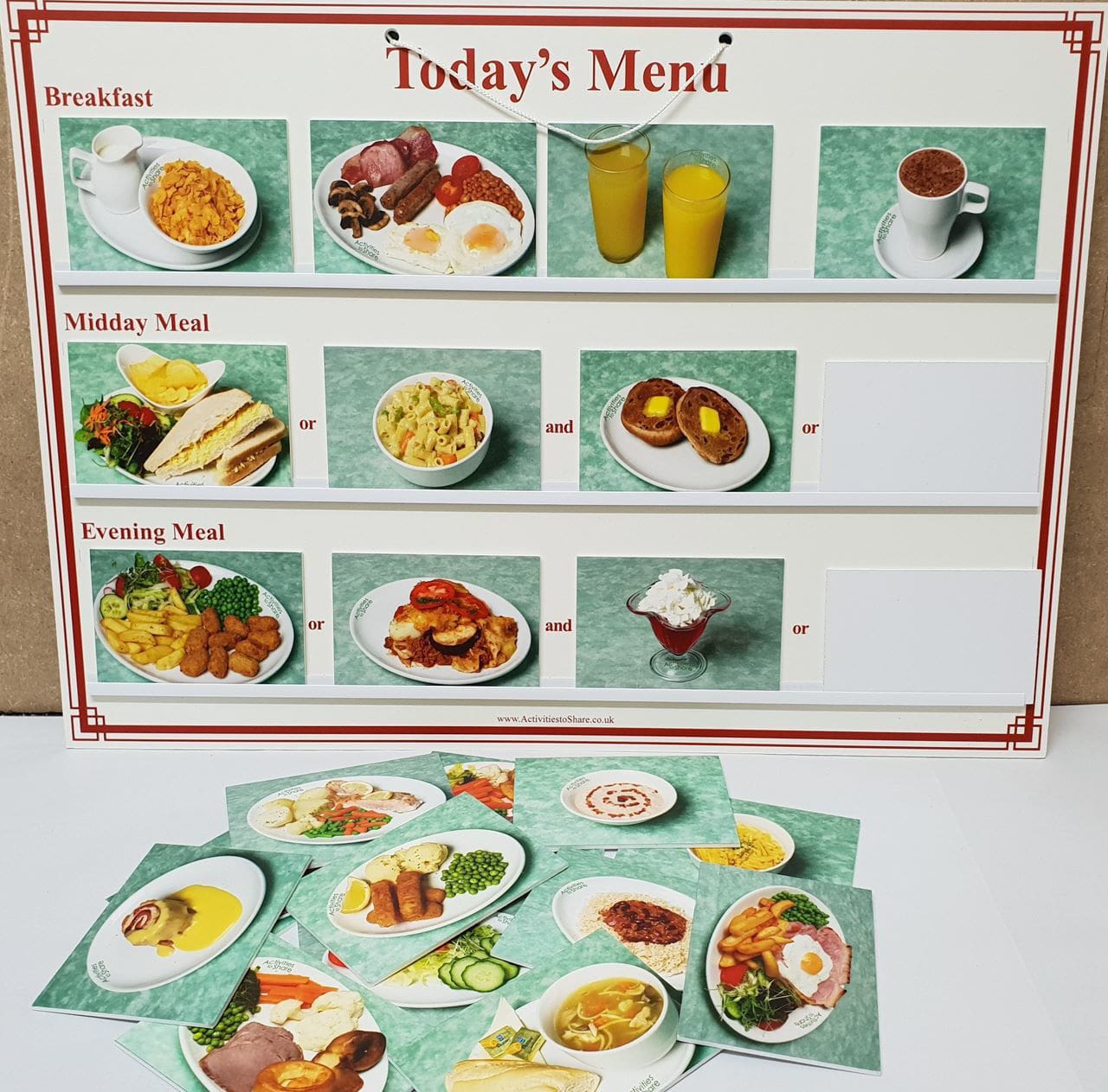 Menu Board for Care Homes