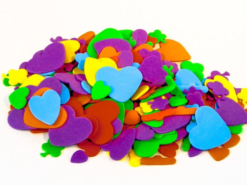 Foam Hearts and Flowers (Pack of 250)