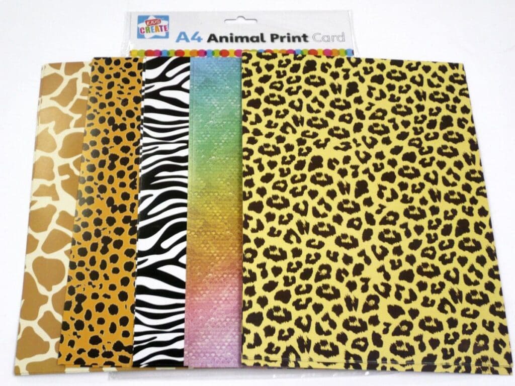 Animal Print Card and Shapes (Pack of 12)