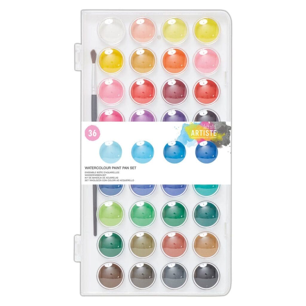 Watercolour Paint Pan Set Pack of 36