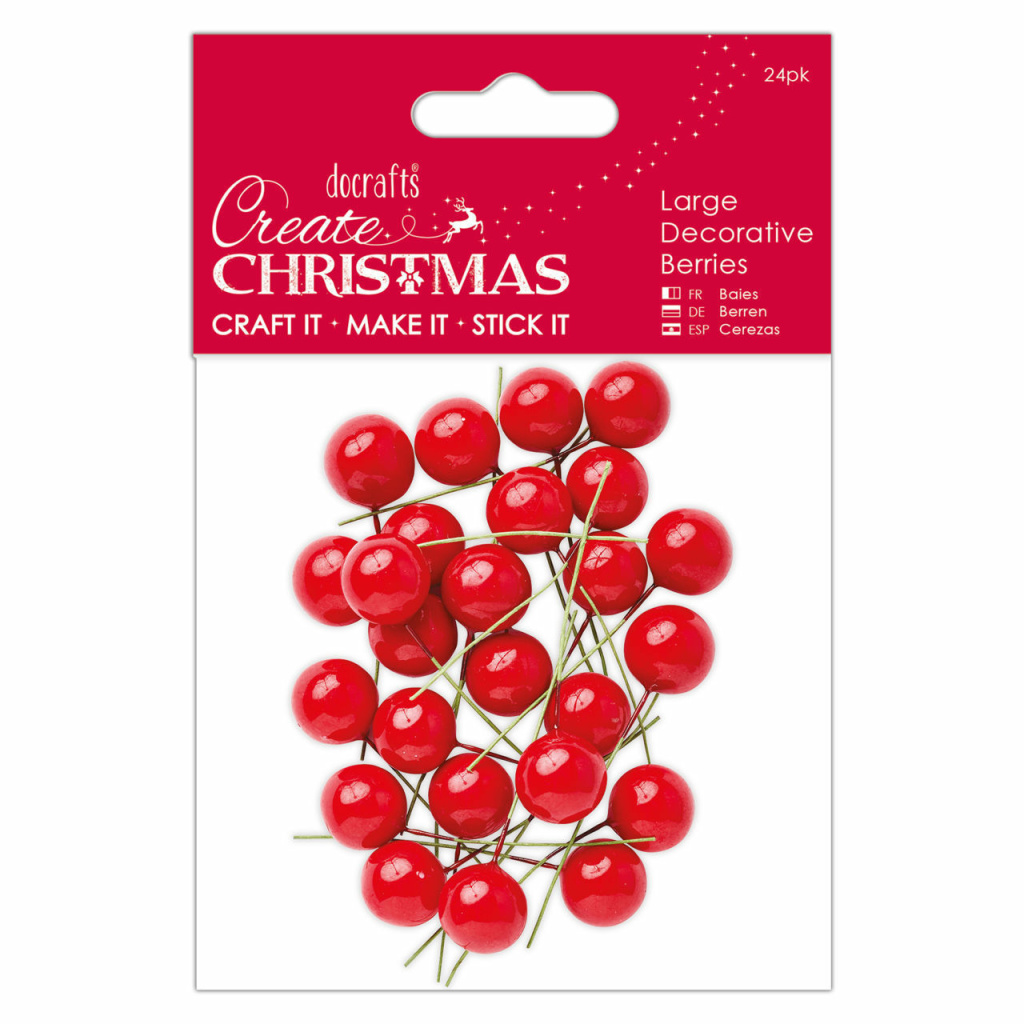 Large Decorative Red Berries (pack of 24)