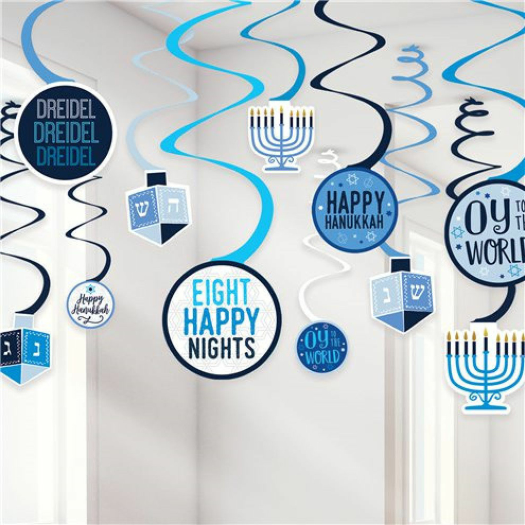 Hanukkah Decor Swirls (pack of 12 assorted)