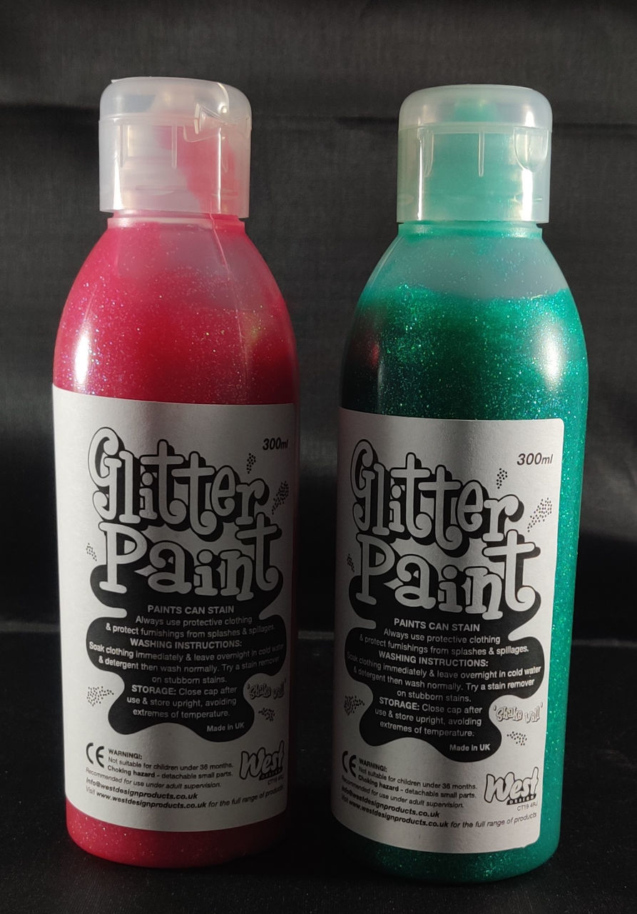 Glitter Paints 300ml (pack of 4)